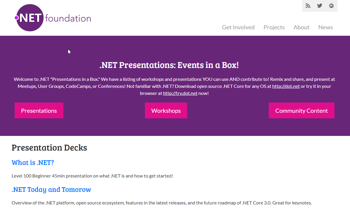 .NET Presentations